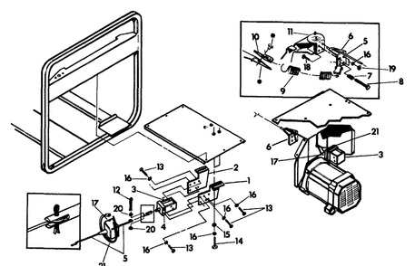 Idle Control No. 71320 Diagram and Parts List for 5564-2-C8000  Briggs and Stratton Generator